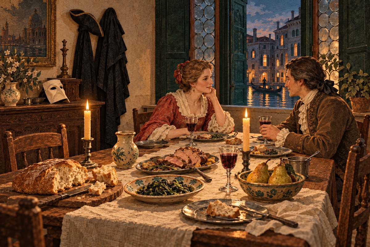 Venice, around 1750 · The platter is a memory cue
